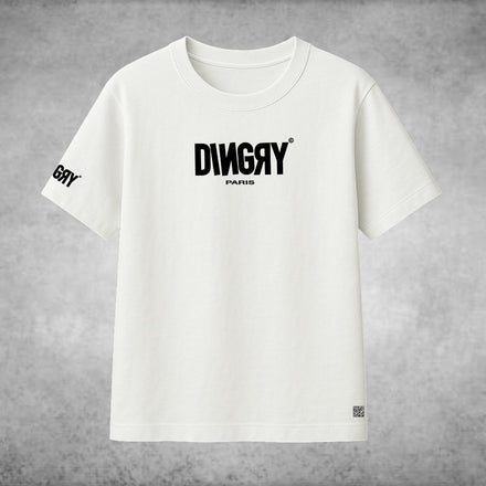 TEE SHIRT x DINGRY - WHITE BLACK