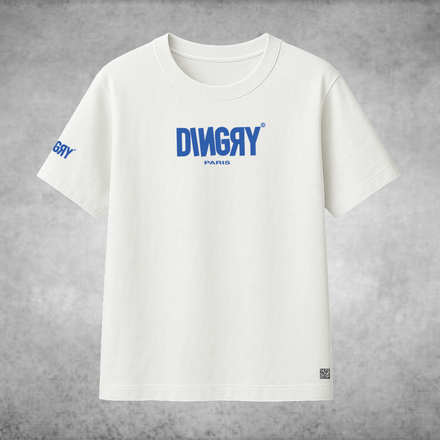 TEE SHIRT x DINGRY - WHITE BLUE