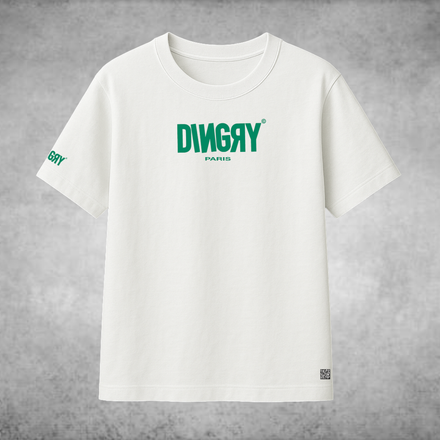 TEE SHIRT x DINGRY - WHITE GREEN